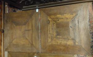  darp202 - pavimento in noce e pioppo, 46 mq disponibili, mis. cm 80 x 80 x 2 
